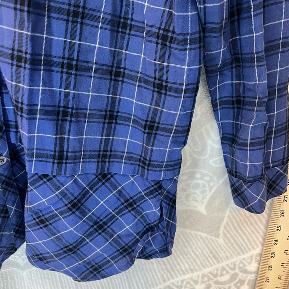 J JILL PLAID TUNIC BUTTON DOWN SHIRT TOP S TOO CUTE LONG EUC - Picture 10 of 13